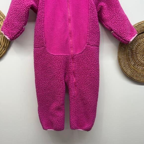 Columbia Pink Sherpa Fleece Hooded Snowsuit One Piece Baby Girls 18-24 Months - Picture 4 of 6